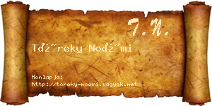 Töreky Noémi névjegykártya