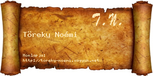 Töreky Noémi névjegykártya